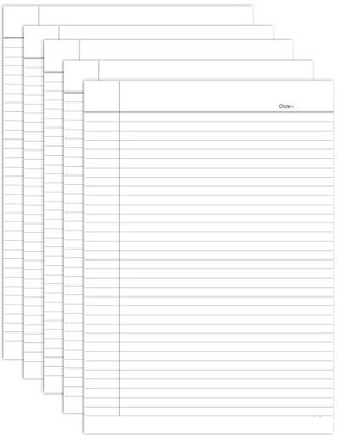 Eclet A4 Size One Side Ruled white Sheet (Pack of 100 Sheets) for Project/Assignment/Practical/Homework(A4-100-white) A4 100 gsm Project Paper(Set of 1, White)