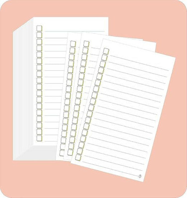IMPRINT Daily Productivity Planner Chcklist -100 To Do List Cards, 18 Goal Setting Cards ruled 3.5” x 6” 220 gsm Journal Paper(Set of 1, White)