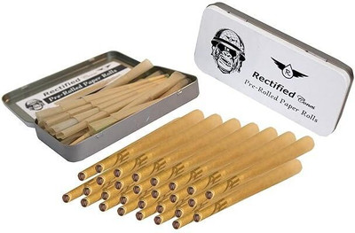 Rectified Cones Perfect Rolled Organic Unbleached Pre Rolled King Size 18 gsm Paper Roll(Set of 50, Brown)