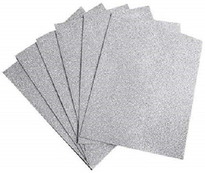 DSR Eclet 10 Glitter Foam Sheet Sparkles for Art & Craft, Decoration, Gift Wrapping, Scrapbooking glitter sheet , Craft Project, Etc A4 100 gsm Drawing Paper(Set of 1, Grey)