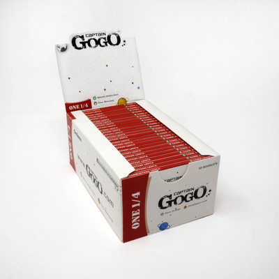CAPTAIN GOGO 1,1/4 Pack Of 50 go skin Booklets Unrolled King Size 13 gsm Paper Roll(Set of 50, White)