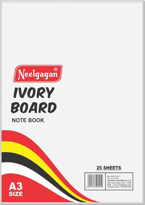 PREMIUM QUALITY IVORY PAPER UNRULED A3 SIZE 210 gsm Drawing Paper(Set of 1, White)