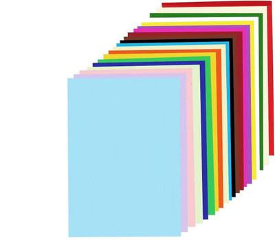 Eclet 50 pcs Color A4 (10 Sheets Each Color) Art and Craft Double Sided Colored A4 90 gsm Coloured Paper(Set of 100, Multicolor)