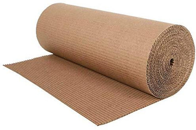 JIA INDUSTRIES 2Ply Corrugated Packaging Material, Cardboard Roll 20 inch X 5Meter 150 gsm Paper Roll(Set of 1, Brown)