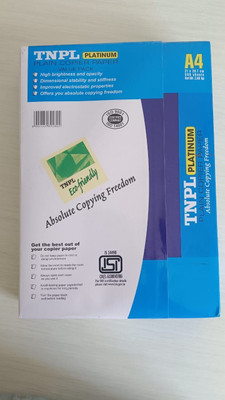 TNPL Platinum Unruled A4 80 gsm A4 paper(Set of 1, White)