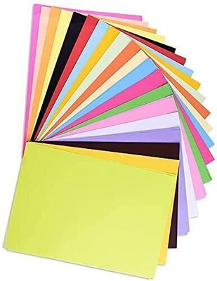 Eclet A4 50 Coloured Sheets (5 Sheets 10 each color) Copy Printing Double Sided ColouredOffice Stationery Children's Day Gift, A4 90 gsm A4 paper(Set of 1, Multicolor)