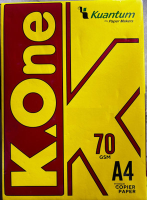 K-One SGEJKONEA4GSM70 UNRULE A4 70 gsm Printer Paper(Set of 1, White)
