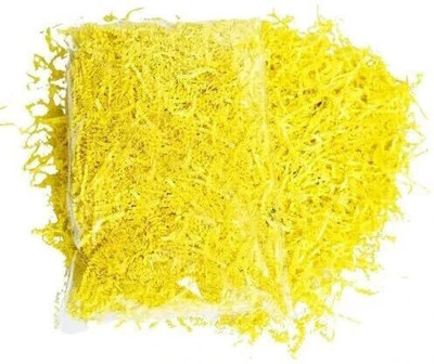 ELATapes Shredded Paper for Gift Wrapping & Basket Filling | Crinkle Cut Paper Confetti | Reusable & Eco-Friendly Packing Material | Suitable for E-Commerce Packaging (Pack of 500 Gram) 80 gsm Coloured Paper(Set of 1, Yellow)