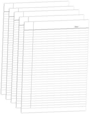 Eclet A4 Size One Side Ruled white Sheet (Pack of 40 Sheets) for Project/Assignment/Practical/Homework(A4-40-white) A4 100 gsm Project Paper(Set of 1, White)