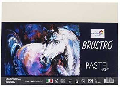 BRuSTRO Artist's Pastel Papers, Unruled, A3, 160 gsm Coloured Paper(Set of 1, Multicolor)