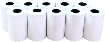 THAMBI Thermal Paper/ POS Machine Print Rolls 2 Inch - 58 MM * 15 MTR 55 gsm Paper Roll(Set of 10, White)