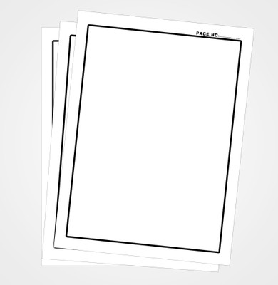 WAYTOBUY 60 Sheets Unruled Assignment/Project Paper with Page Number for Students Unruled 210x297mm 70 gsm A4 paper(Set of 1, White)