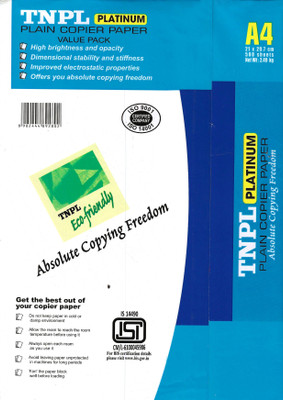 TNPL X series Unruled A4 80 gsm A4 paper(Set of 1, White)