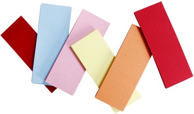 NOZOMI 200 Unruled 2*5 inch 220 gsm Coloured Paper(Set of 1, Multicolor)