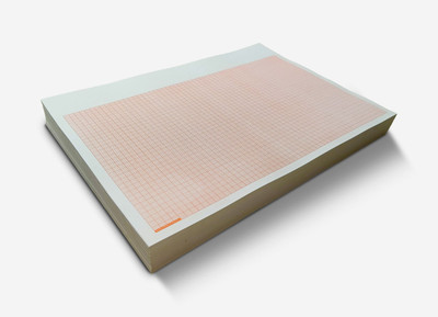 Eureka Medical systems 400 Sheets ECG/TMT REPORTS A4 75 gsm Graph Paper(Set of 1, Orange)