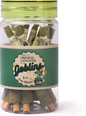 original gangster Original Gangster Goblins 1¼ True Blunts Natural Pre Rolled Cones | Slow Burning Herbal Wraps 1 1/4 True Blunts 14 gsm Paper Roll(Set of 1, Green)