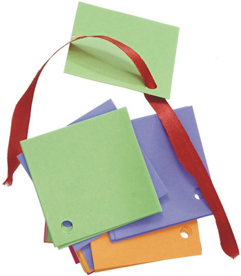 NOZOMI 2x2-MIX-FLASH-CARDS-300-with-hole unrule 2inch 200 gsm Drawing Paper(Set of 300, Multicolor)