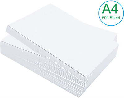 Shopsji Shopsji A4 Multipurpose 500 Sheets for Xerox/Copier inkjet/laser printer sheet Unrulled A4 100 gsm A4 paper(Set of 1, White)