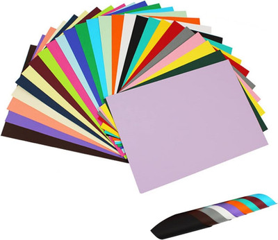 Eclet 90 gsm 50 sheet 5 sheet x 10 neon colour art and craft double side color sheet A4 90 gsm Coloured Paper(Set of 1, Multicolor color)