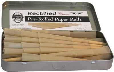 Rectified Cones Perfect Rolled Organic Unbleached Pre Rolled King Size 18 gsm Paper Roll(Set of 100, Brown)