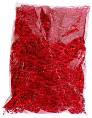 PackSmith shredded paper for gift wrapping & basket filling|Crinkle cut paper | Confetti paper|Reusable & environment-Friendly|Suitable for E-commerce business (Pack of 100 Gram) 80 gsm Coloured Paper(Set of 1, Red)