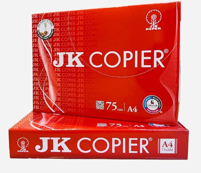 JK PAPER Unruled JK COPIER A4 75 gsm A4 paper(Set of 2, White&Red)