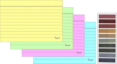 IMPRINT Ruled Index Cards with Holder Study & Office Notecards Assorted Pastel Colored ruled 4X6 Inches 220 gsm Craft paper(Set of 1, Multicolor)