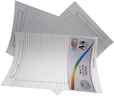 TITIRANGI One Side Ruled Sheet for Student A4 Size 90gsm White Project Paper for Girls for chool Multipurpose Used Sheet for Boys for College Pack of 2 Set/40 Sheet A4 80 gsm A4 paper(Set of 2, White)