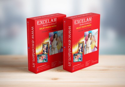 Excelam Super Glossy Series UnRuled A4 135 gsm A4 paper(Set of 2, White)