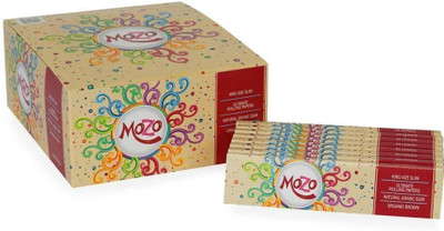 Bongchie Mozo Premium Natural Rolling Papers by D.D Enterprise Unbleached King Size 13 gsm Paper Roll(Set of 50, Multicolor)