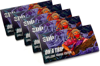 3dp On A Trip Booklet With Filter Unruled King Size Slim 13 gsm Paper Roll(Set of 3, Purple)