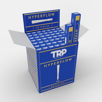 TRP Essentials Hyperflow Pre-Rolled Cones with Holdie Reduces Tar Unbleached King Size 13 gsm Drawing Paper(Set of 1, Brown)
