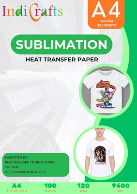 INDICRAFTS 120GSM Plain A4 120 gsm A4 paper(Set of 2, White)