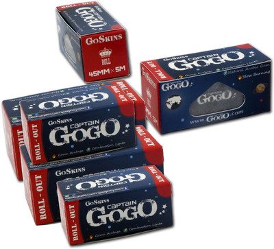 CAPTAIN GOGO Gogo white Bleaches white Roll-Out Each Roll 5 mitre Rollout Roll 13 gsm Paper Roll(Set of 5, Black)