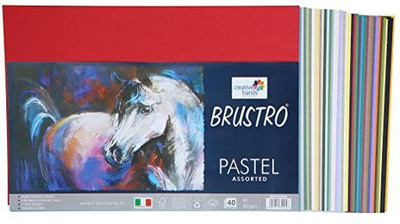 BRuSTRO Artist's Pastel Papers Unruled A5 160 gsm Coloured Paper(Set of 1, Multicolor)