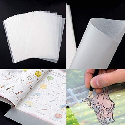 ARETOR Tracing Paper For Aari Work, Size A4 30X21 cm, Pack of 50 Sheets, Plain A4 58 gsm Transparent Paper(Set of 50, White)