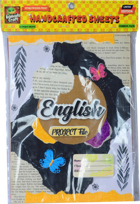 komodo craft KOMODO Handcrafted Project Sheets /English/ Ideal For School Project no 21 x 29 cm 180 gsm A4 paper(Set of 1, Multicolor)