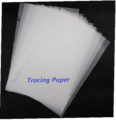 Eclet A4 size Tracing Paper Translucent Sketching Paper for Pencil,Pack of 50 Sheets-C Parchment Craft Kit