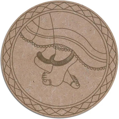 American-Elm Pre Marked Ghungroo MDF Cutout Wooden Home Festival Decor Indian Classical Parchment Craft Kit