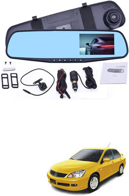 LOVMOTO Dual Lens Dvr Dash Camera 4.3inch Rearview Mirror For Lan-cer Ce-dia Reverse Assist Camera System(1 Camera, 960 x 576)