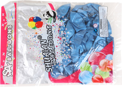 Chrome Ballon Pack of 10 - Metallc Color - Blue Party Blowouts(Pack of 10)