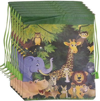 Tera13 Solid Party Bag(Green, Multicolor, Pack of 10)