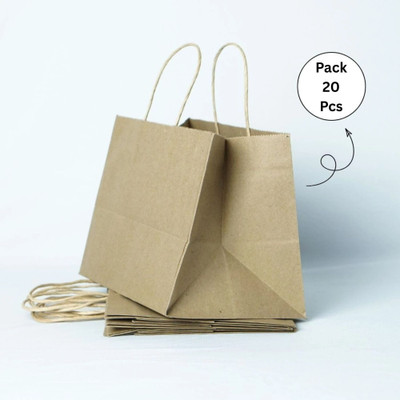 interbix nature plus pvt ltd Solid Party Bag(Brown, Pack of 20)