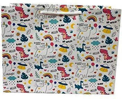 REWASHREE CRAFT WORLD Printed Party Bag(Multicolor, Pack of 50)