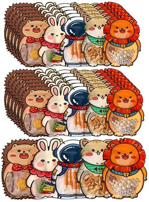 AMANVANI Printed Party Pouch(Multicolor, Pack of 24)