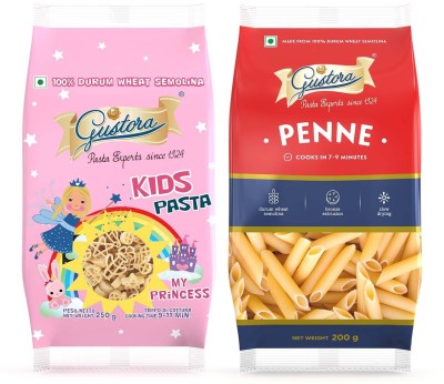 Gustora Durum Wheat Semolina My Princess & Penne Pasta Combo Penne Pasta(Pack of 2, 450 g)