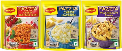 NESTLE PAZZTA CHEESY TOMATO+MACARONI+MUSHROOM(64+64+70 g) 198 G PACK OF 3 Penne, Macaroni Pasta(Pack of 3, 198 g)