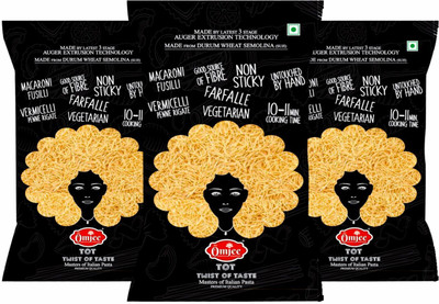 JEEOMJEE Vermicelli Durum Wheat Semolina | No Maida | No Wheat | Healthy Pasta | Pasta(Pack of 3, 400 g)