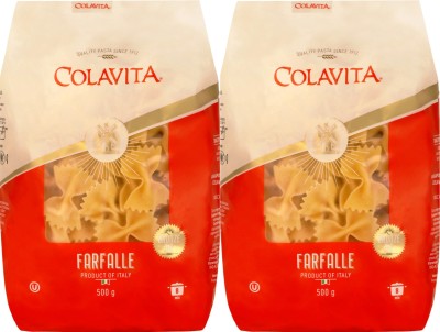 Colavita Farfalle Pasta 500g Durum Wheat Pasta (Pack of 2) Farfalle Pasta(Pack of 2, 500 g)