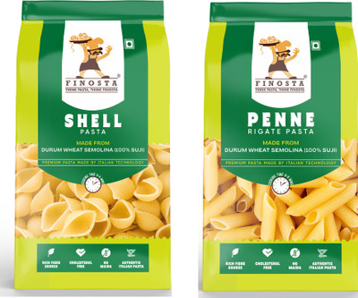 Finosta Pasta Pack of 2, 500g Each Shell, Penne Pasta(Pack of 2, 500 g)
